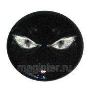 Пластина шунгитовая для телефона круглая "Глаза" диаметр 20 мм