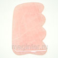 Пластина-скребок из розового кварца гуаша "Мишка"